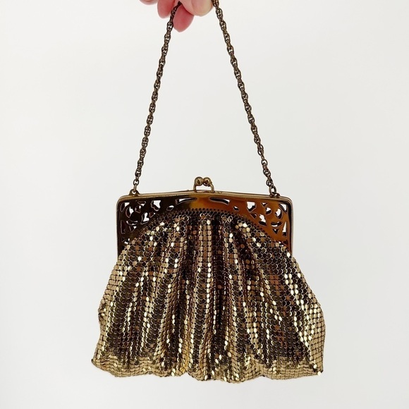 Vintage Whiting & Davis Metal Mesh Purse 70s 80s - Picture 1 of 8